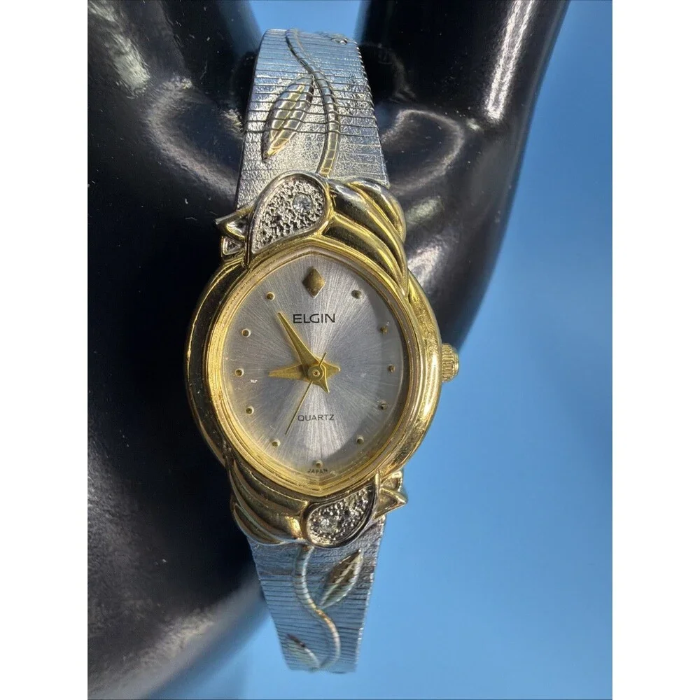 Elgin Woman's Watch Fancy Band Works Runs Keeps Time